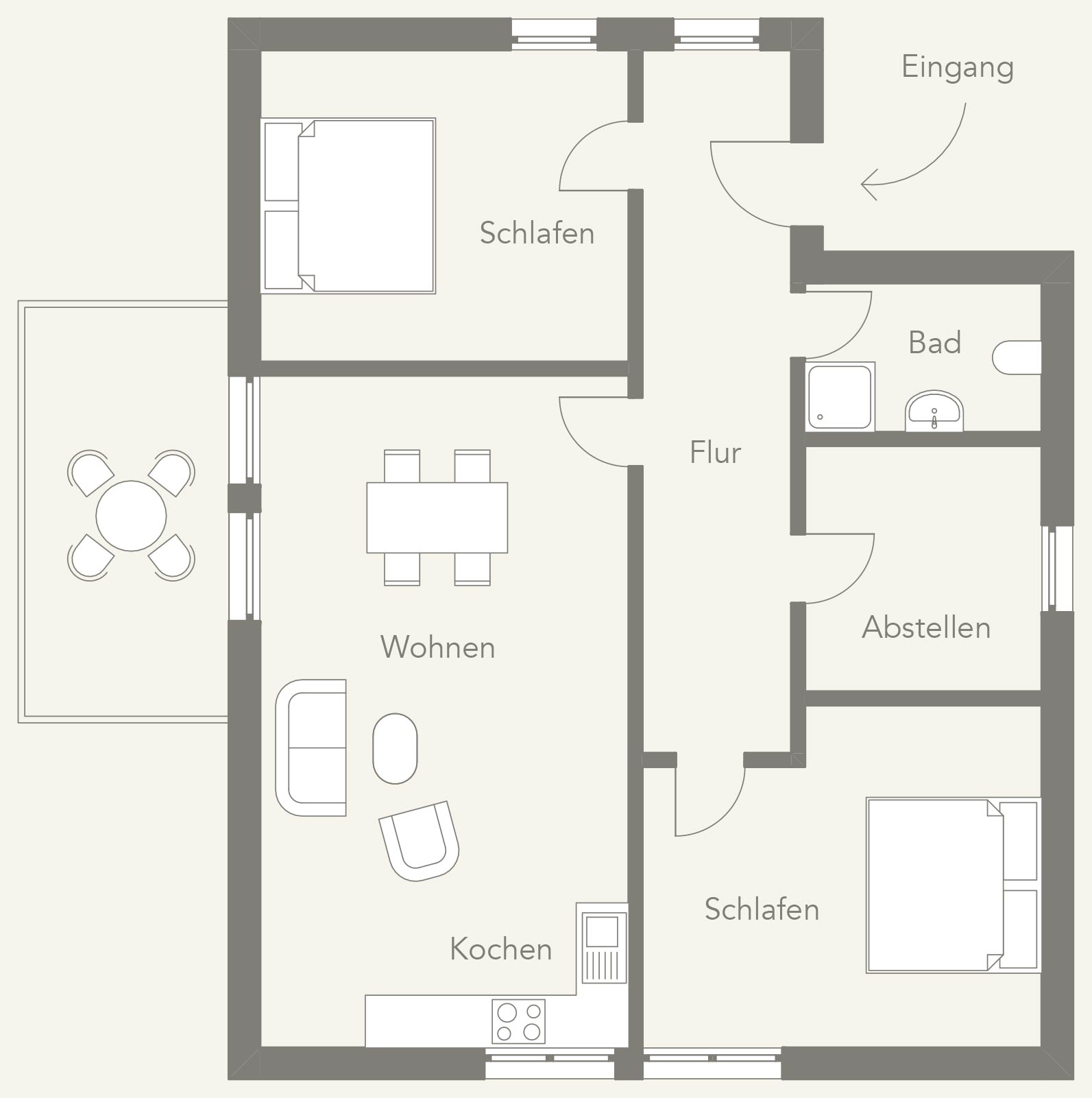 Raumplan Ferienwohnung Auf dem Ausguck